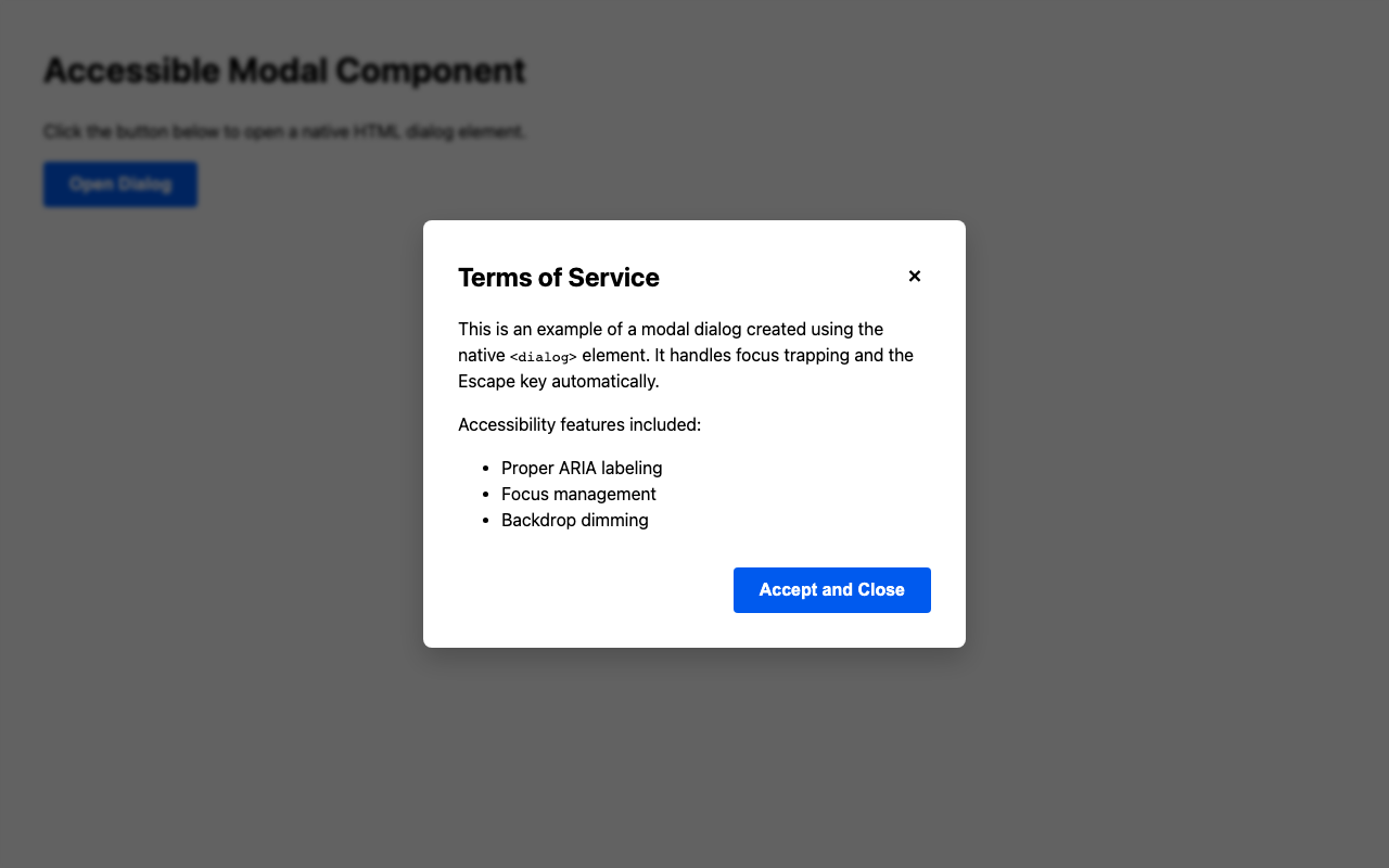 Screenshot sample 1 for modal-dialog / Gemini 3 Flash Preview
