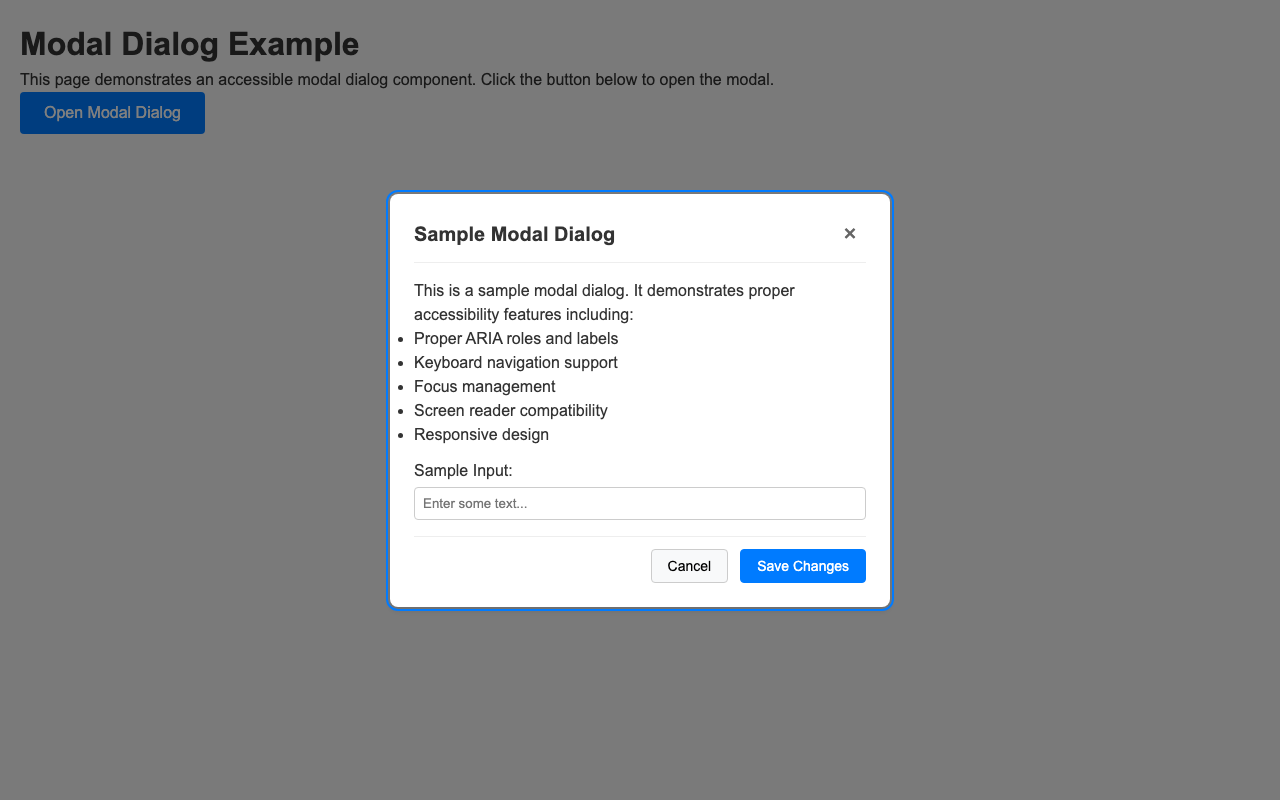 Screenshot sample 2 for modal-dialog / Grok 4 Fast Non-Reasoning