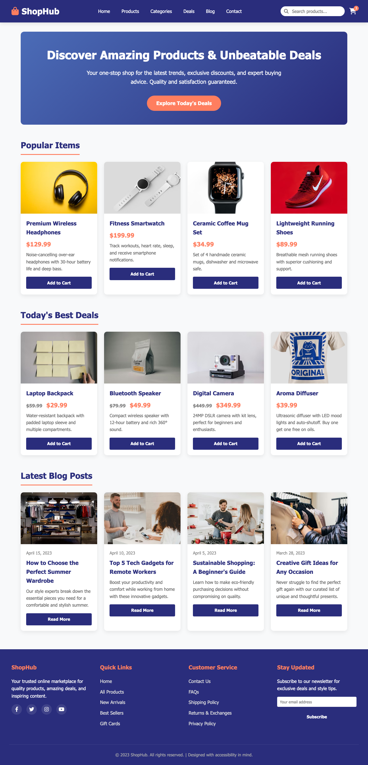 Screenshot sample 1 for shopping-home-page / DeepSeek V3.2