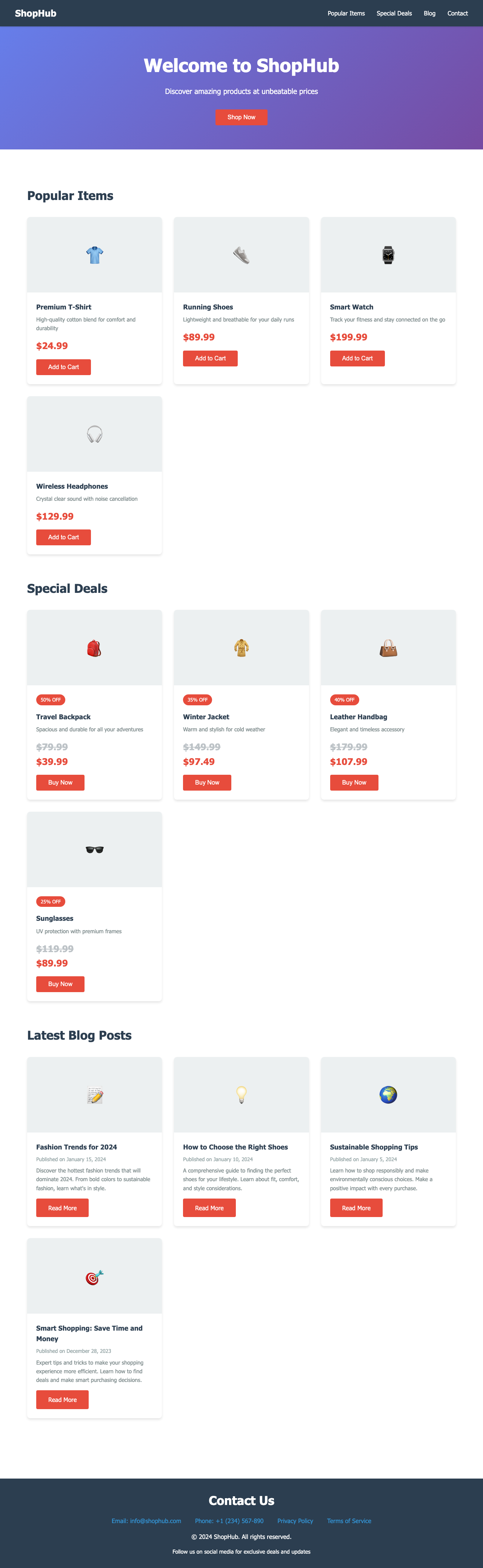 Screenshot sample 4 for shopping-home-page / Claude Haiku 4.5