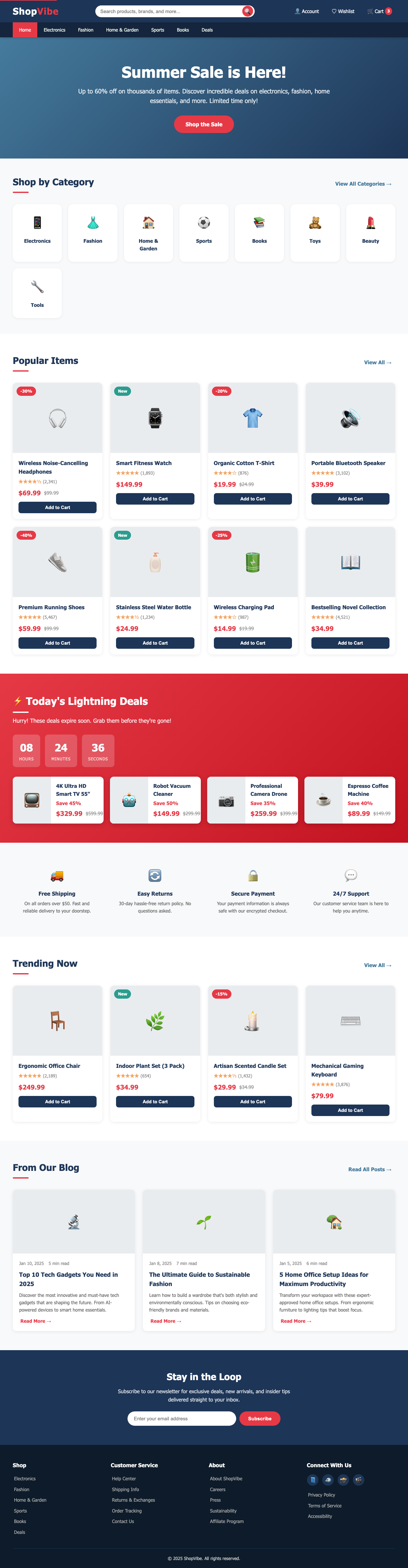 Screenshot sample 0 for shopping-home-page / Claude Opus 4.6