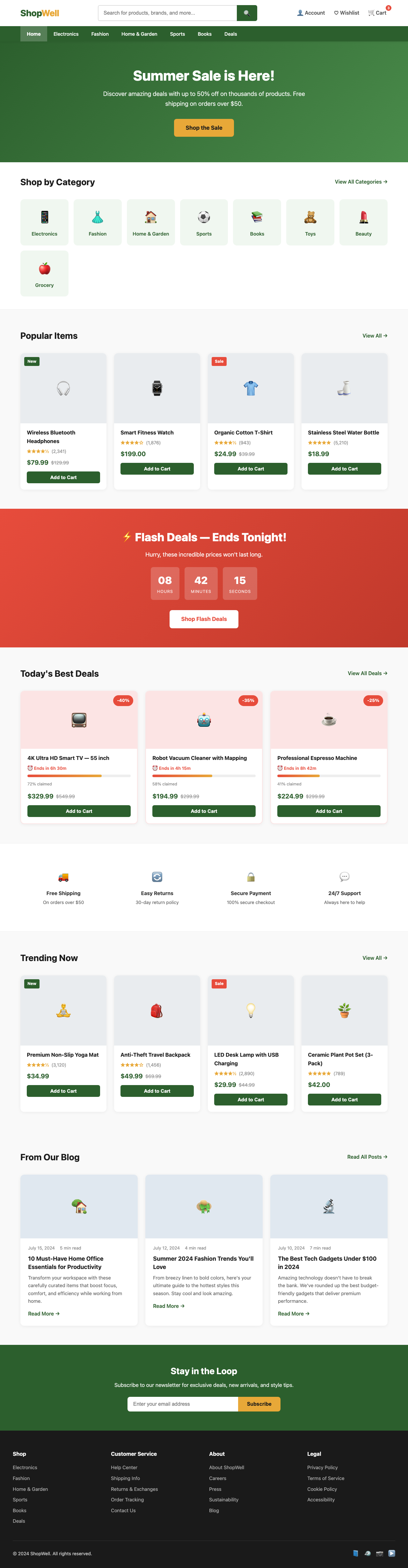 Screenshot sample 4 for shopping-home-page / Claude Opus 4.6