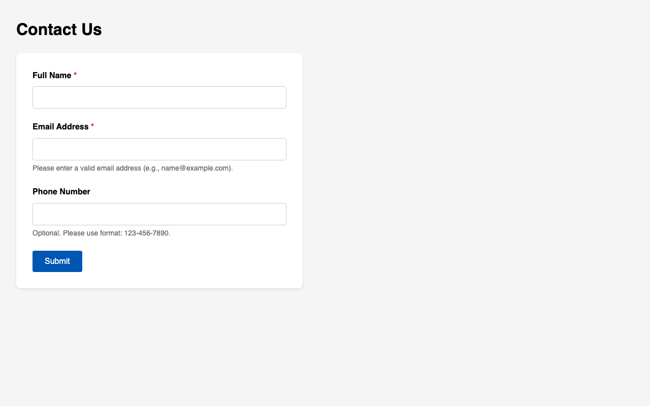 Screenshot sample 4 for simple-contact-form / DeepSeek V3.2