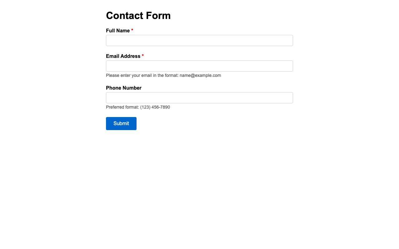 Screenshot sample 0 for simple-contact-form / Claude Opus 4.6