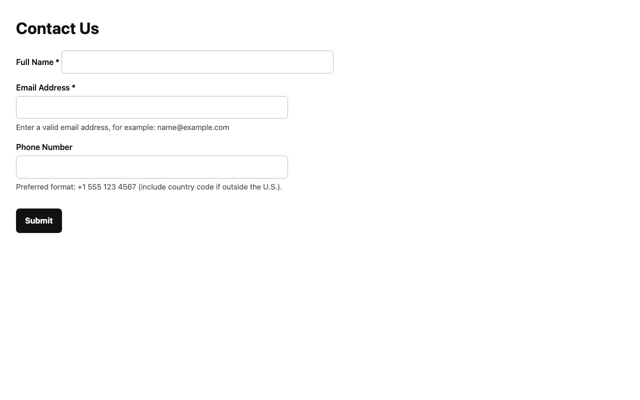 Screenshot sample 2 for simple-contact-form / GPT-5.2
