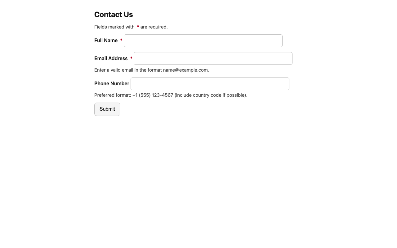 Screenshot sample 3 for simple-contact-form / GPT-5.2