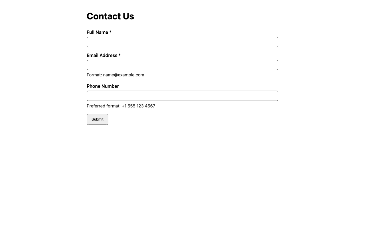 Screenshot sample 4 for simple-contact-form / GPT-5.2