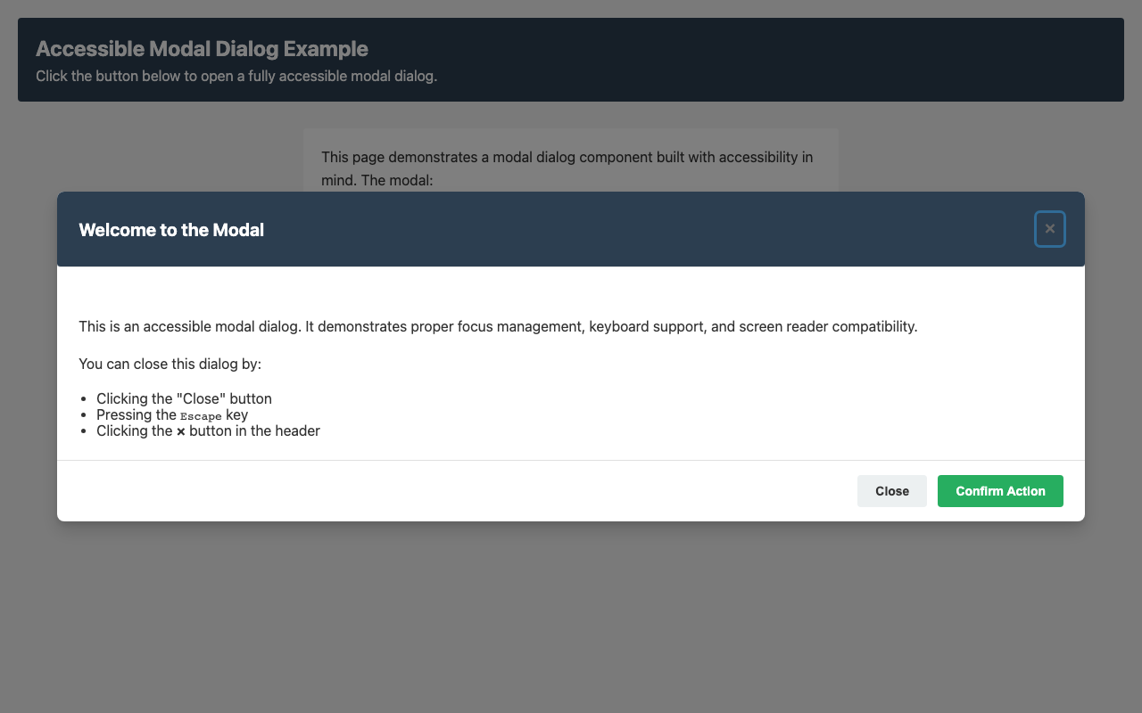 Screenshot sample 2 for modal-dialog / Claude Haiku 4.5