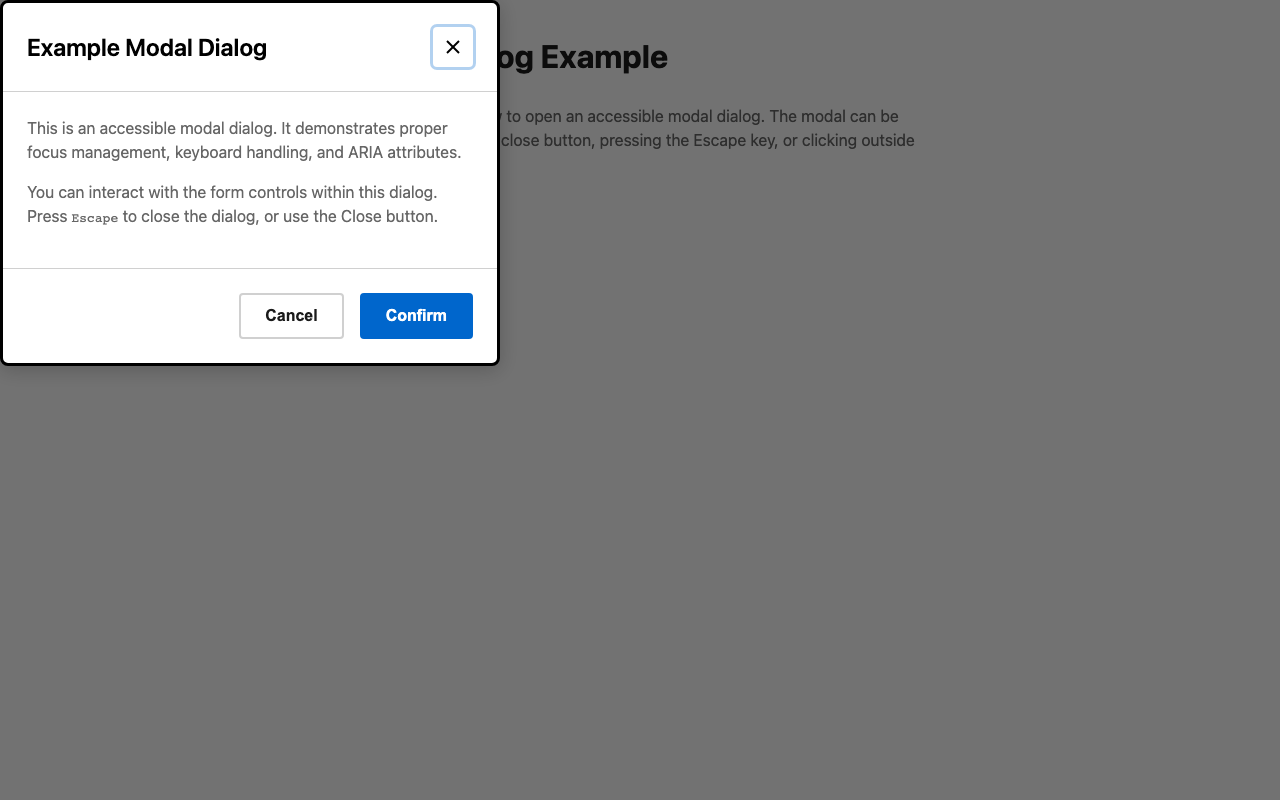 Screenshot sample 4 for modal-dialog / Claude Haiku 4.5
