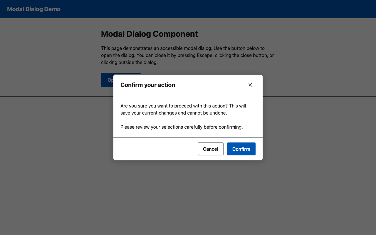 Screenshot sample 1 for modal-dialog / Claude Opus 4.6