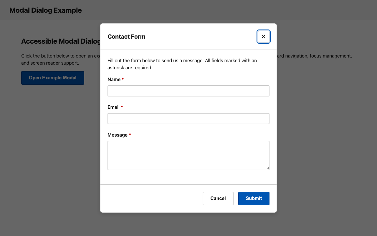 Screenshot sample 0 for modal-dialog / Claude Sonnet 4.5