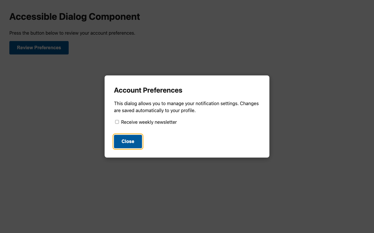 Screenshot sample 0 for modal-dialog / Gemini 3 Flash Preview