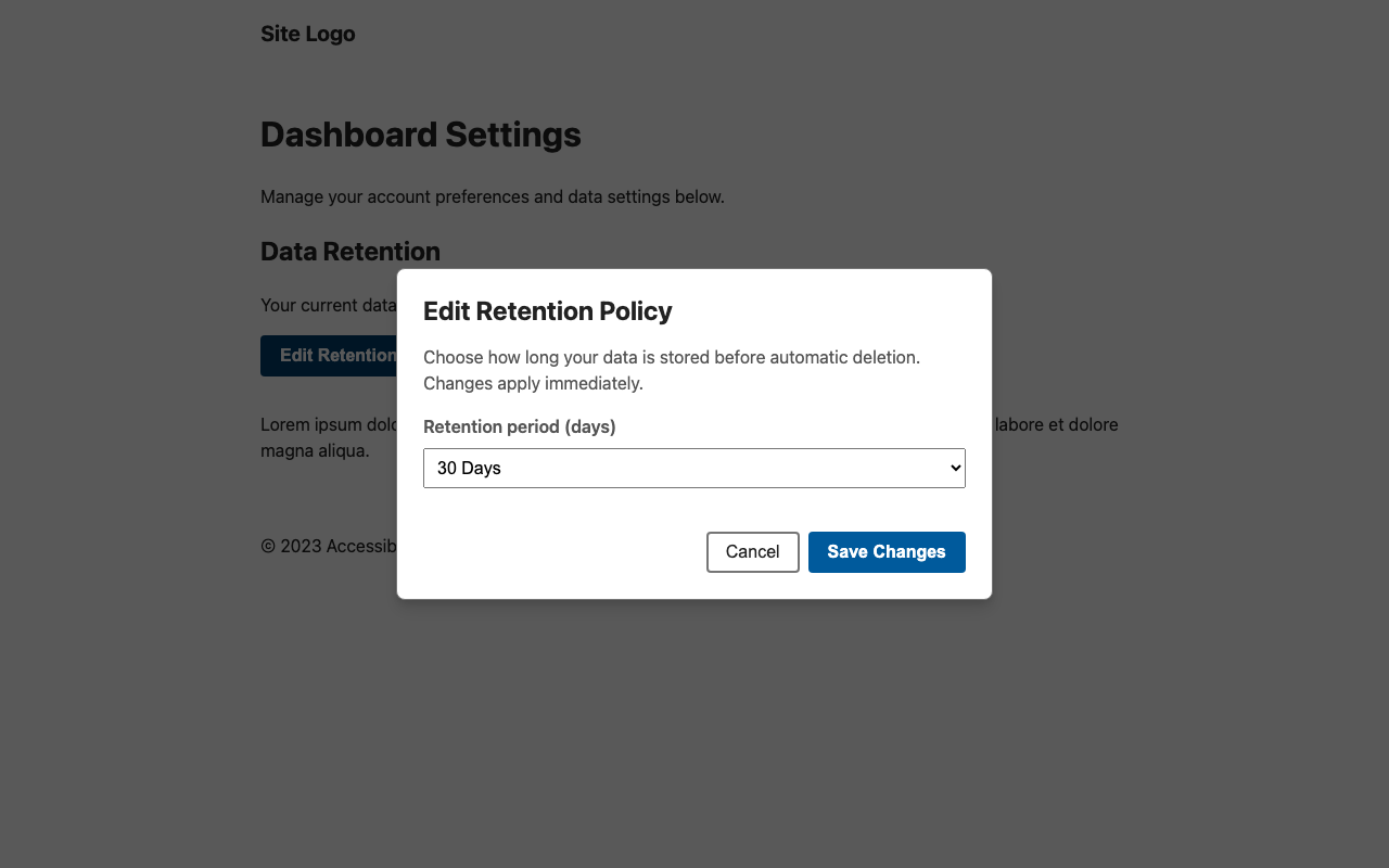 Screenshot sample 3 for modal-dialog / Gemini 3 Pro Preview