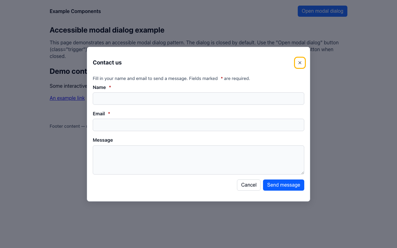 Screenshot sample 0 for modal-dialog / GPT-5 Mini