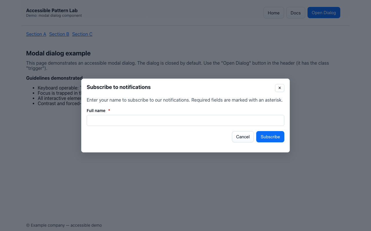 Screenshot sample 1 for modal-dialog / GPT-5 Mini