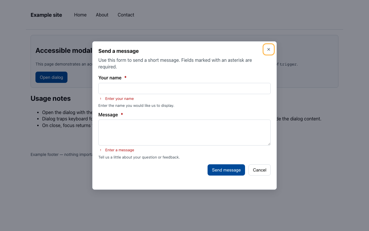 Screenshot sample 3 for modal-dialog / GPT-5 Mini