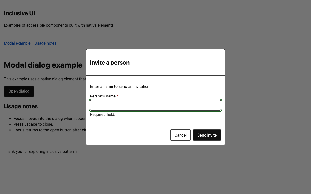 Screenshot sample 3 for modal-dialog / GPT-5.2 Codex