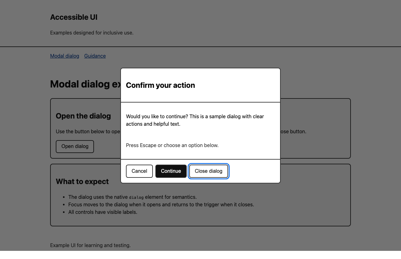 Screenshot sample 4 for modal-dialog / GPT-5.2 Codex