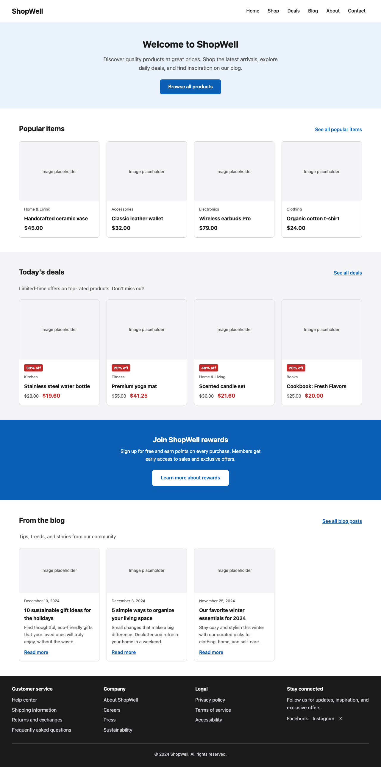 Screenshot sample 2 for shopping-home-page / Claude Opus 4.6