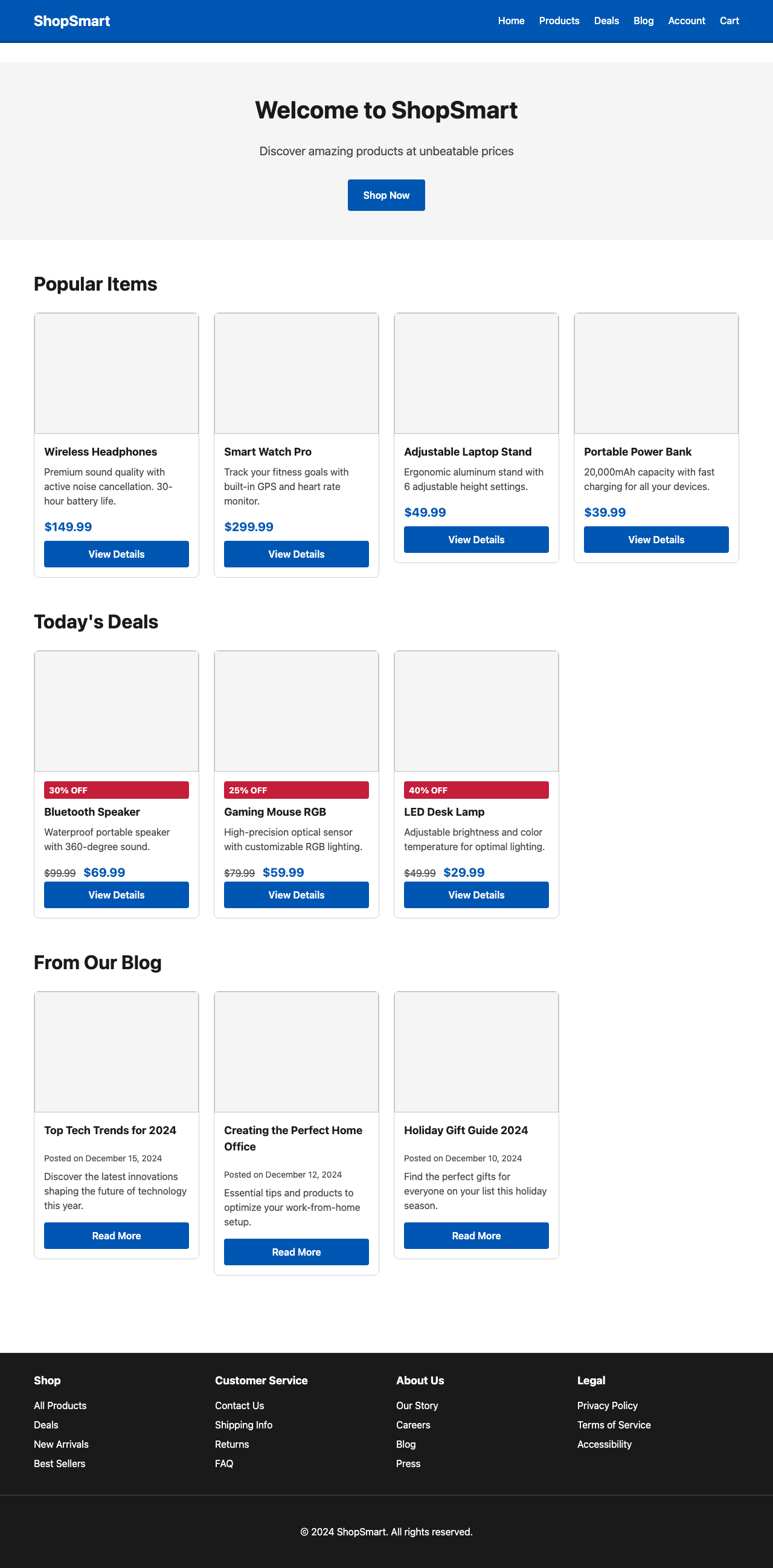 Screenshot sample 2 for shopping-home-page / Claude Sonnet 4.5