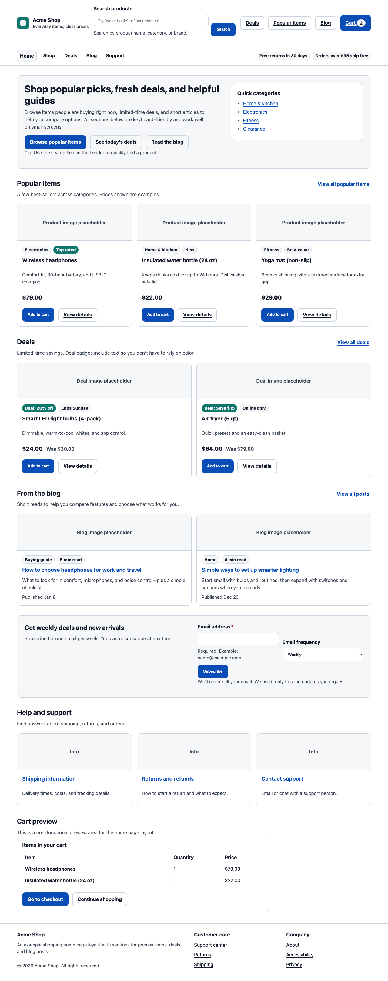 Screenshot sample 4 for shopping-home-page / GPT-5.2