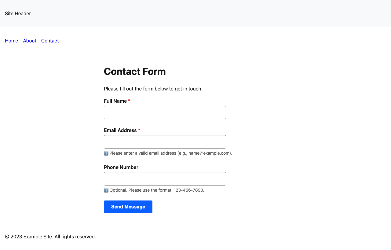 Screenshot sample 4 for simple-contact-form / DeepSeek V3.2