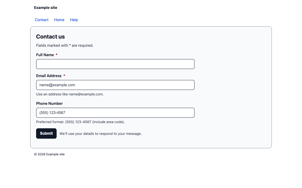 Screenshot sample 0 for simple-contact-form / GPT-5.2