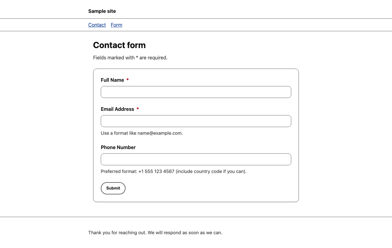 Screenshot sample 4 for simple-contact-form / GPT-5.2