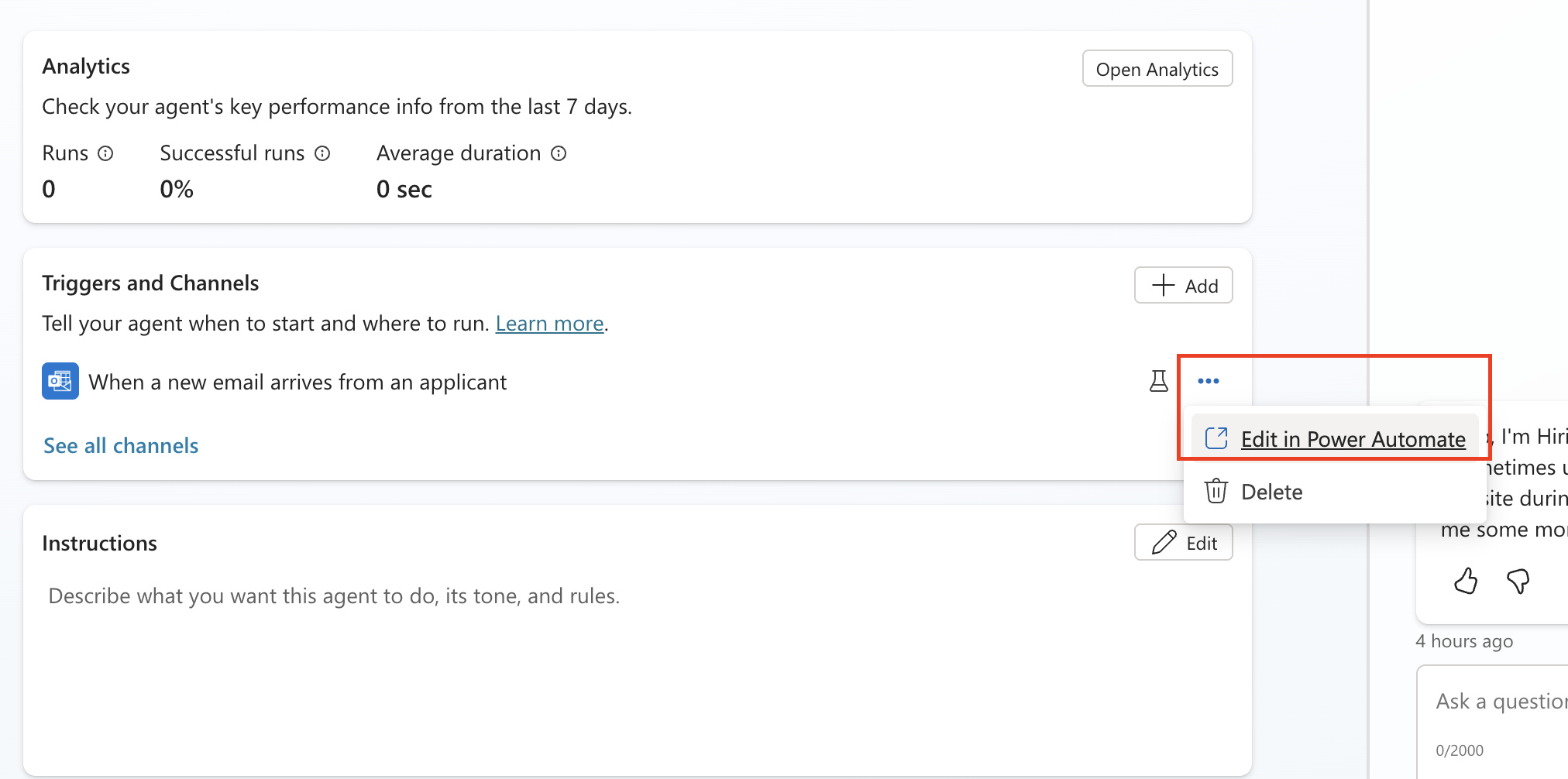 Select Edit in Power Automate