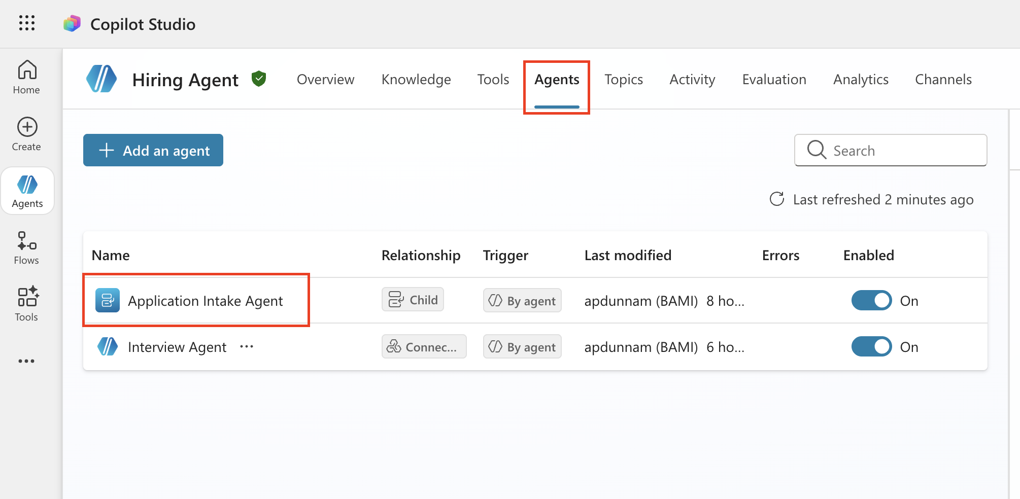 Select Application Intake Agent
