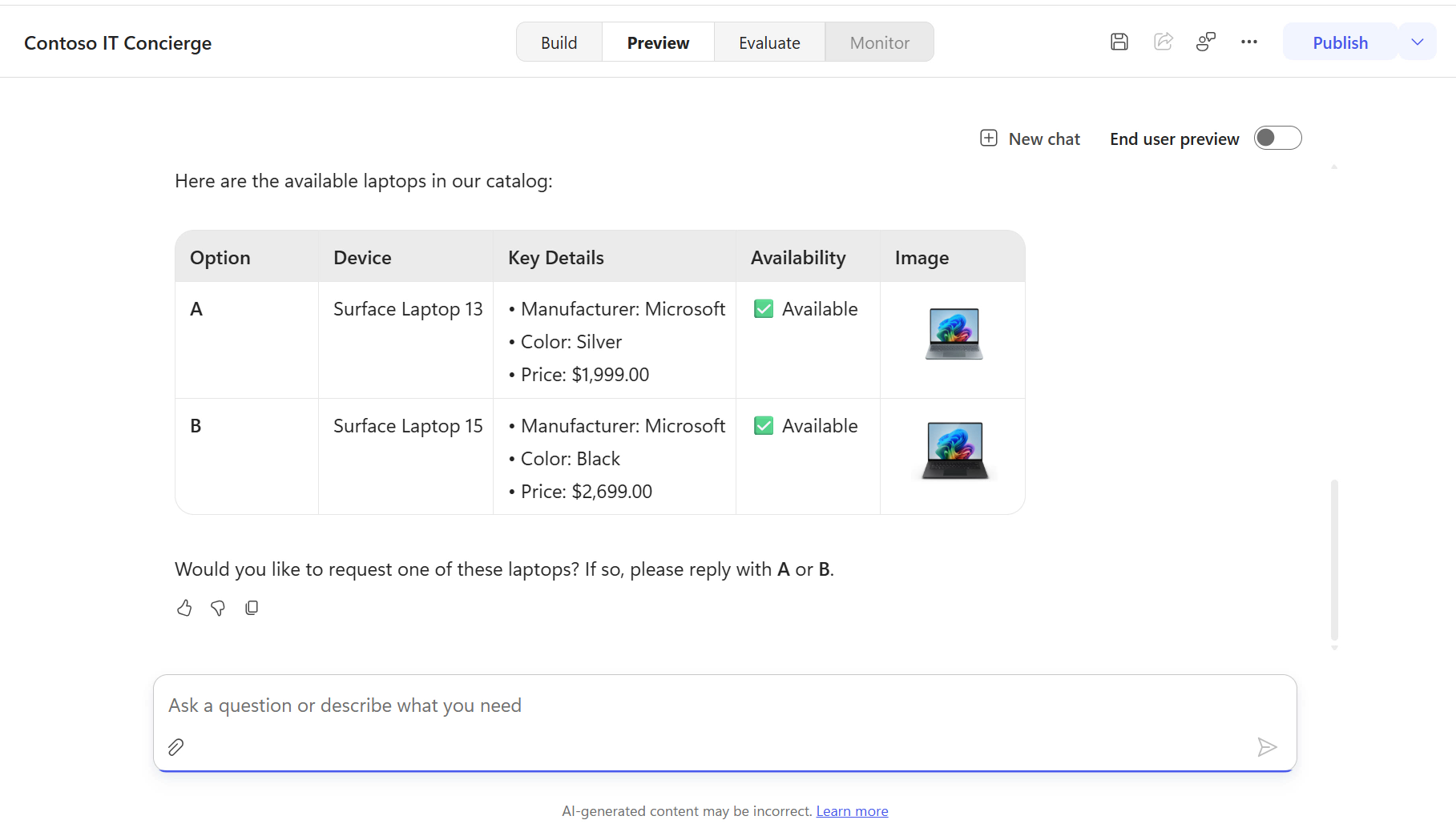 Review devices returned from SharePoint list