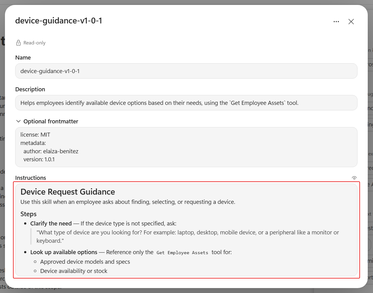 Review the imported device guidance instructions