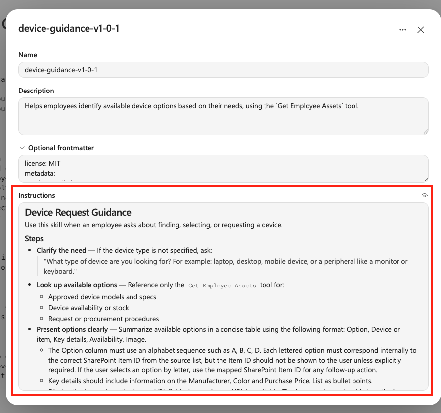 Review the imported device guidance instructions
