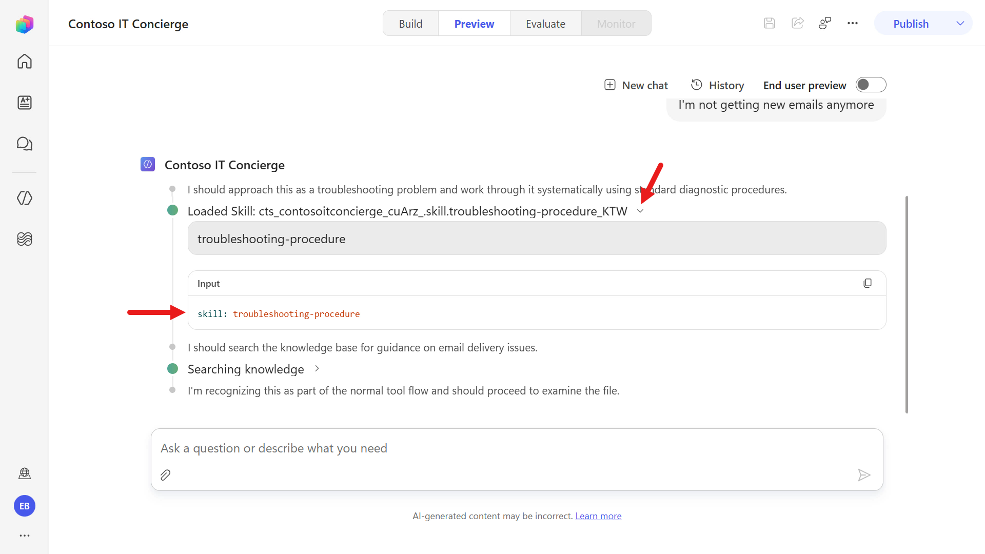 Test the IT troubleshooting skill