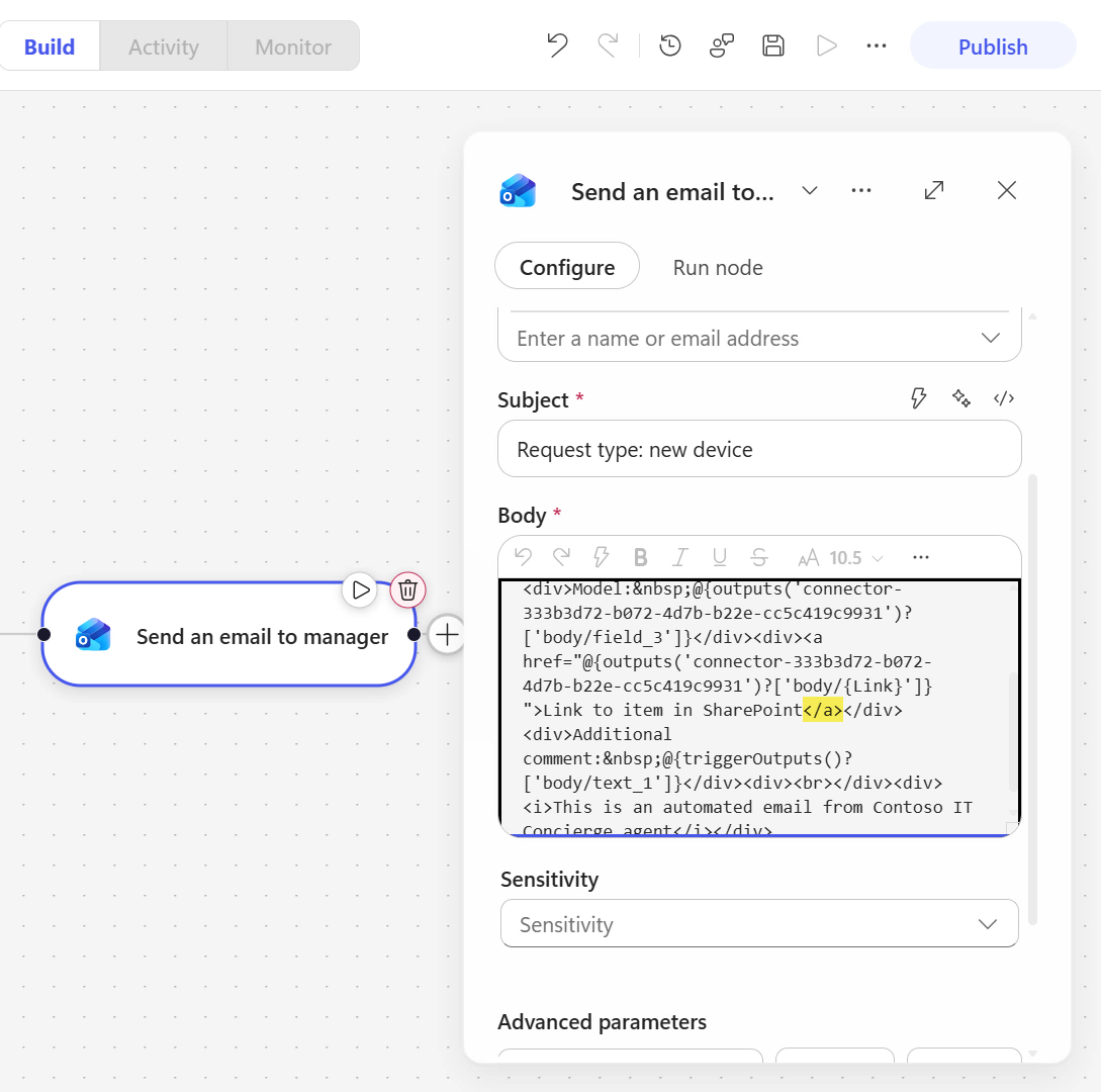 Close HTML emphasis tag around content