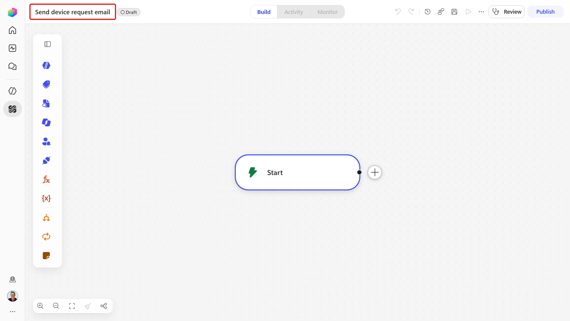 Rename the device request workflow