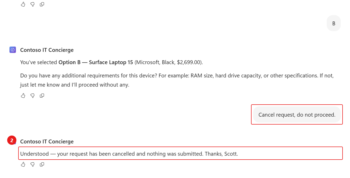 Submit device request cancellation test case