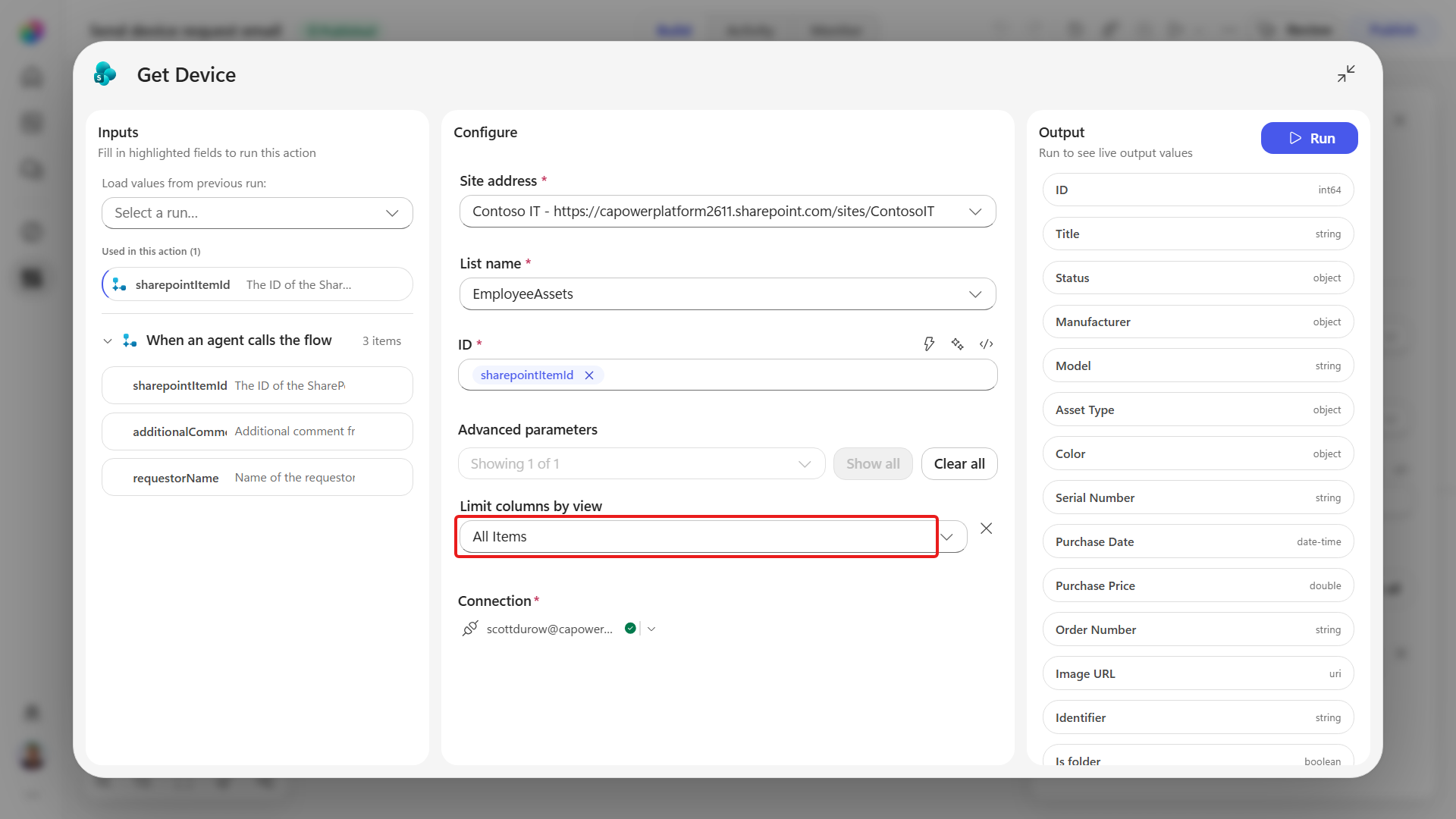 Update Limit Columns by View