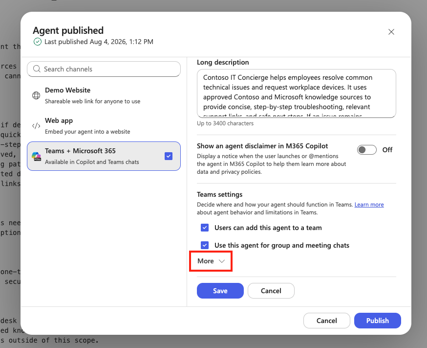 Expand the additional agent listing details