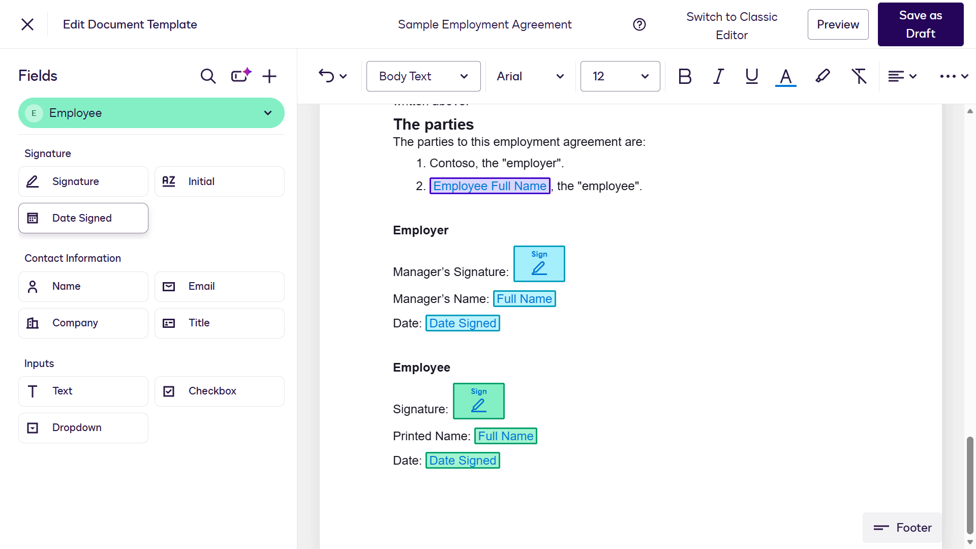 Fields added for all roles