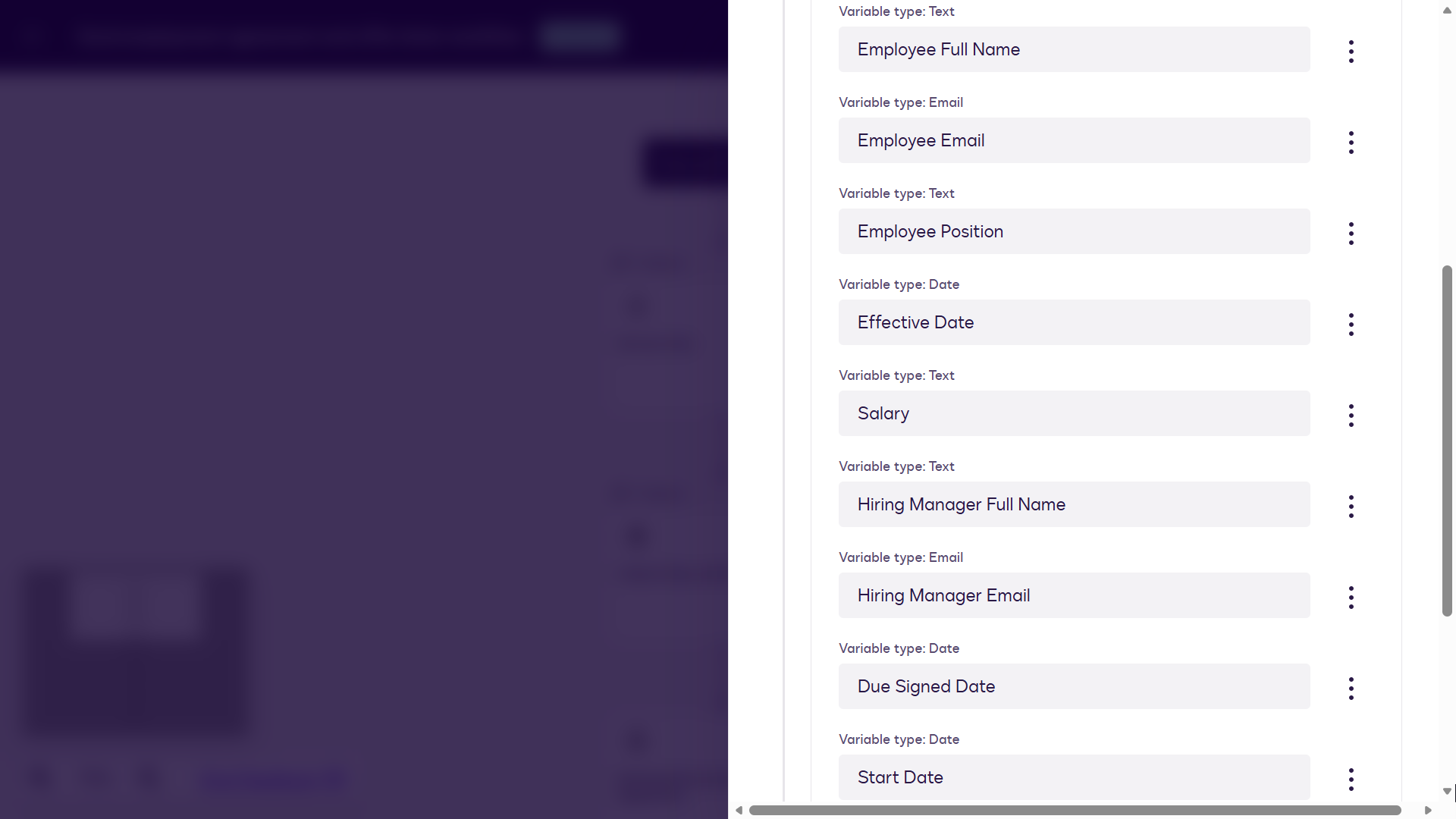 Workflow Start variables
