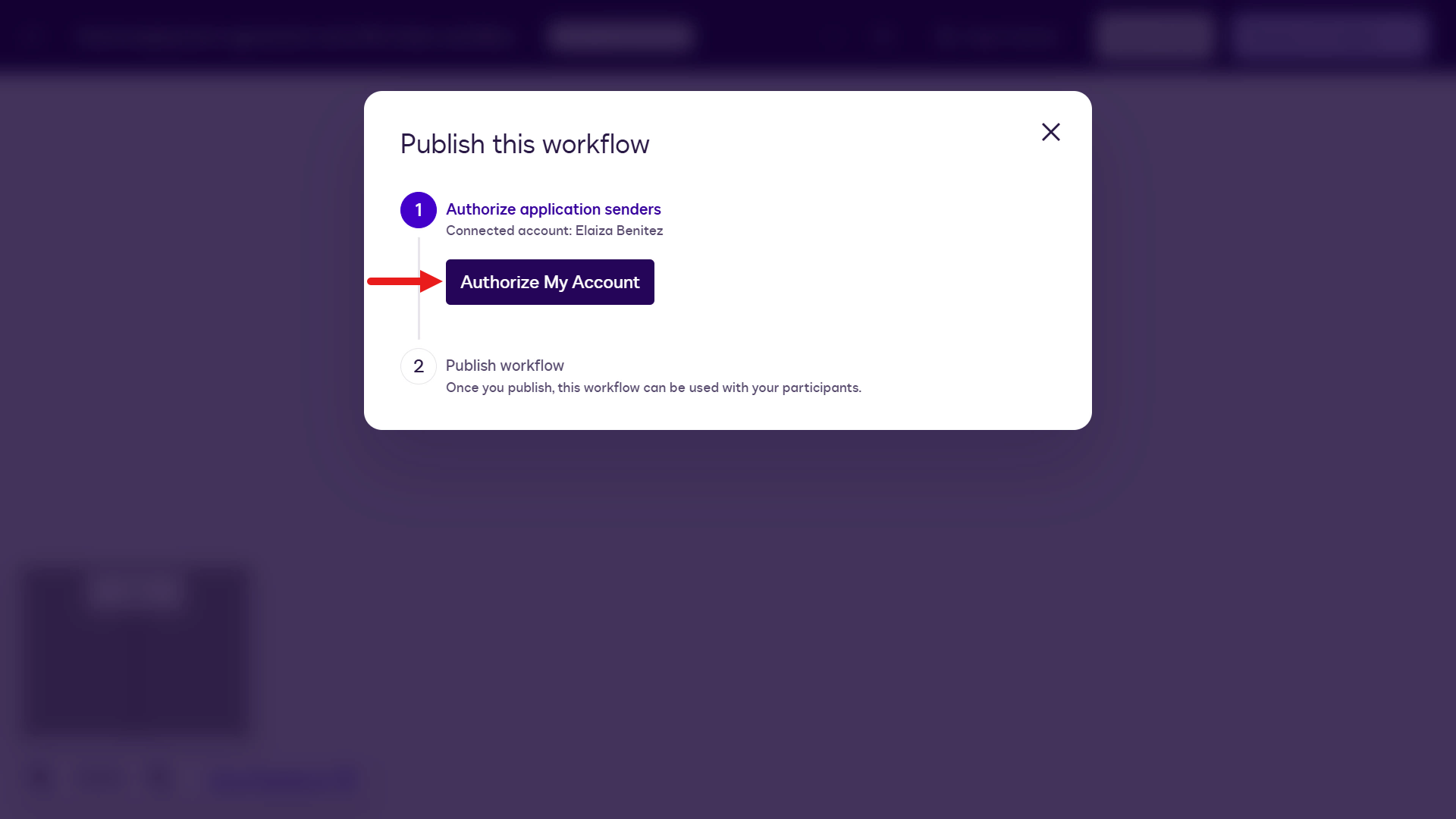 Select Authorize My Account