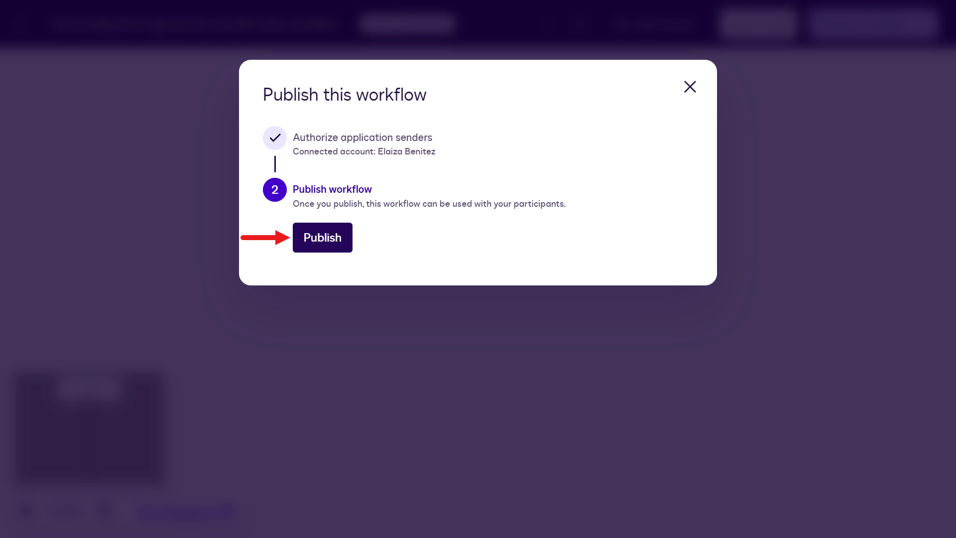 Select Publish