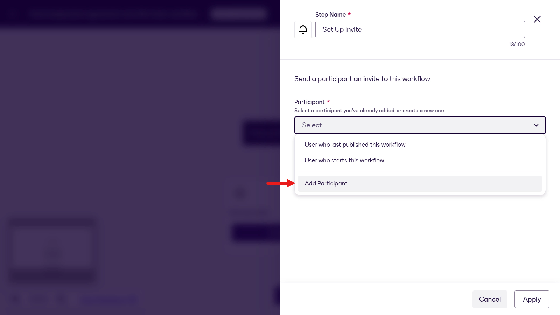 Select Add Participant