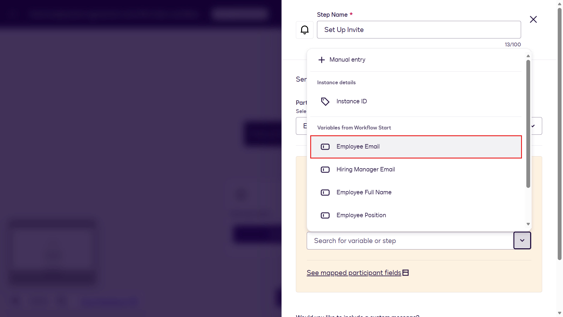 Select employee email