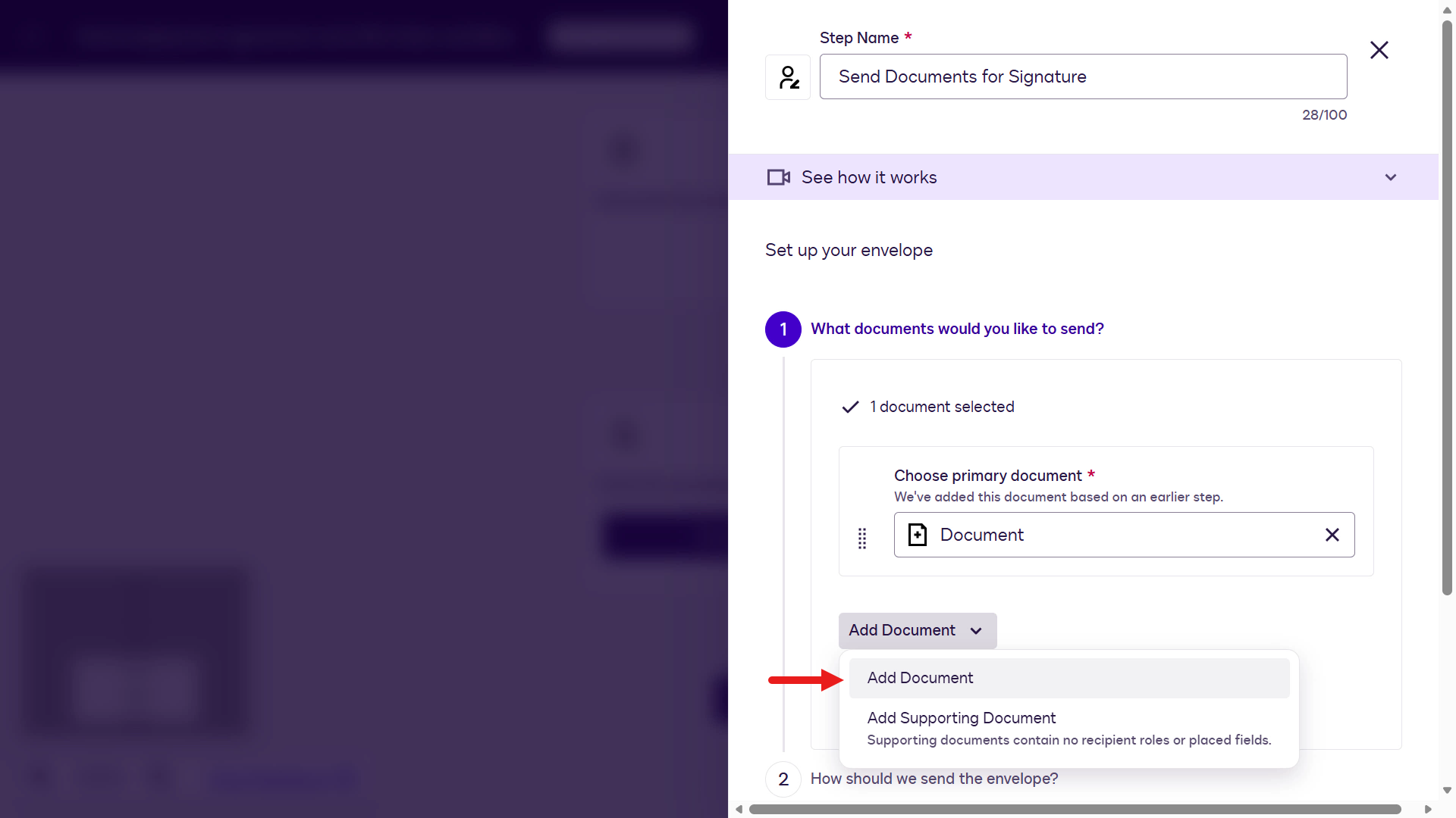 Select Add Document