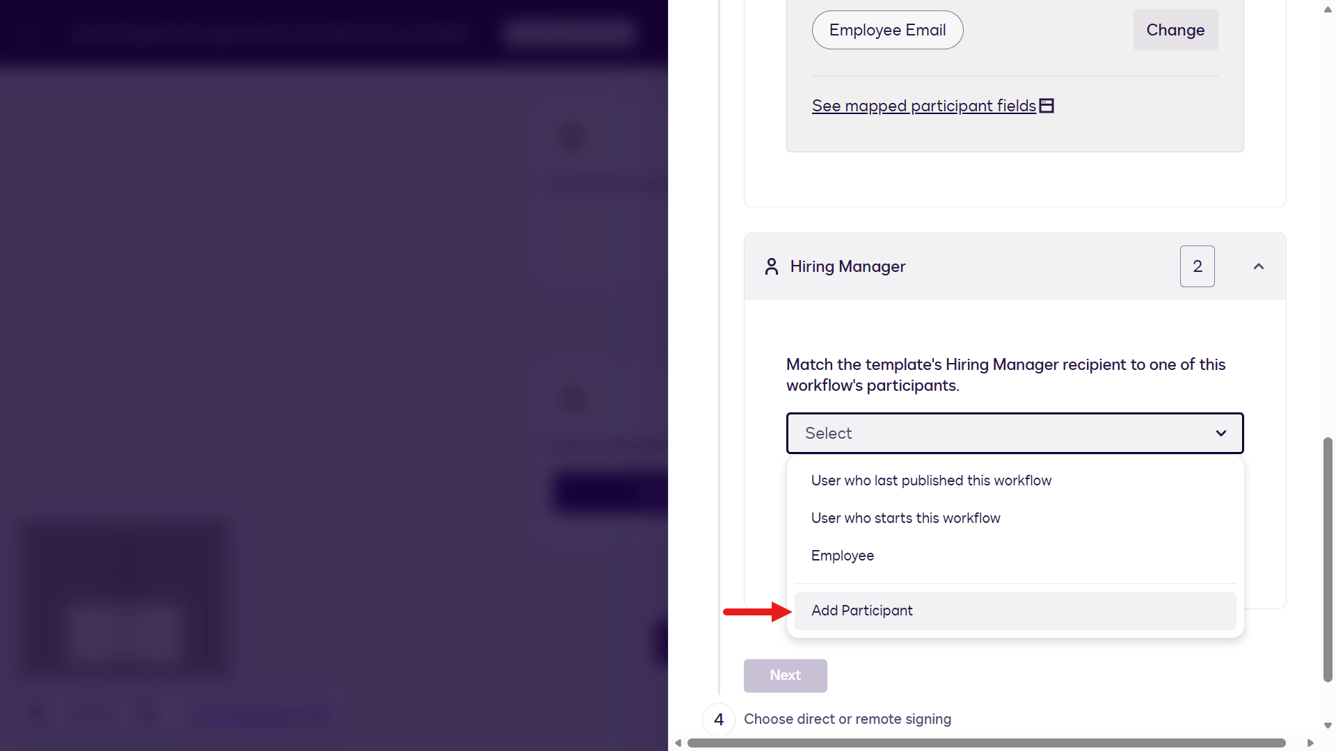 Select Add Participant