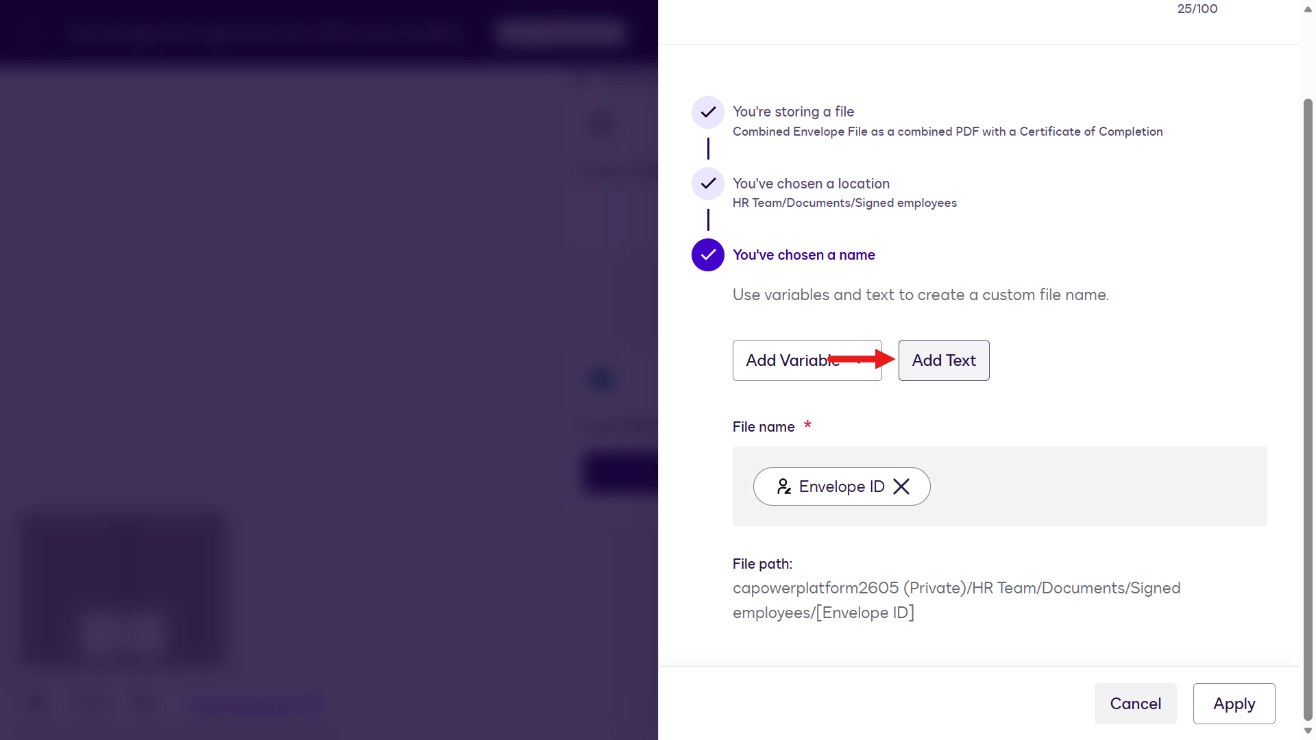 Select Add Text
