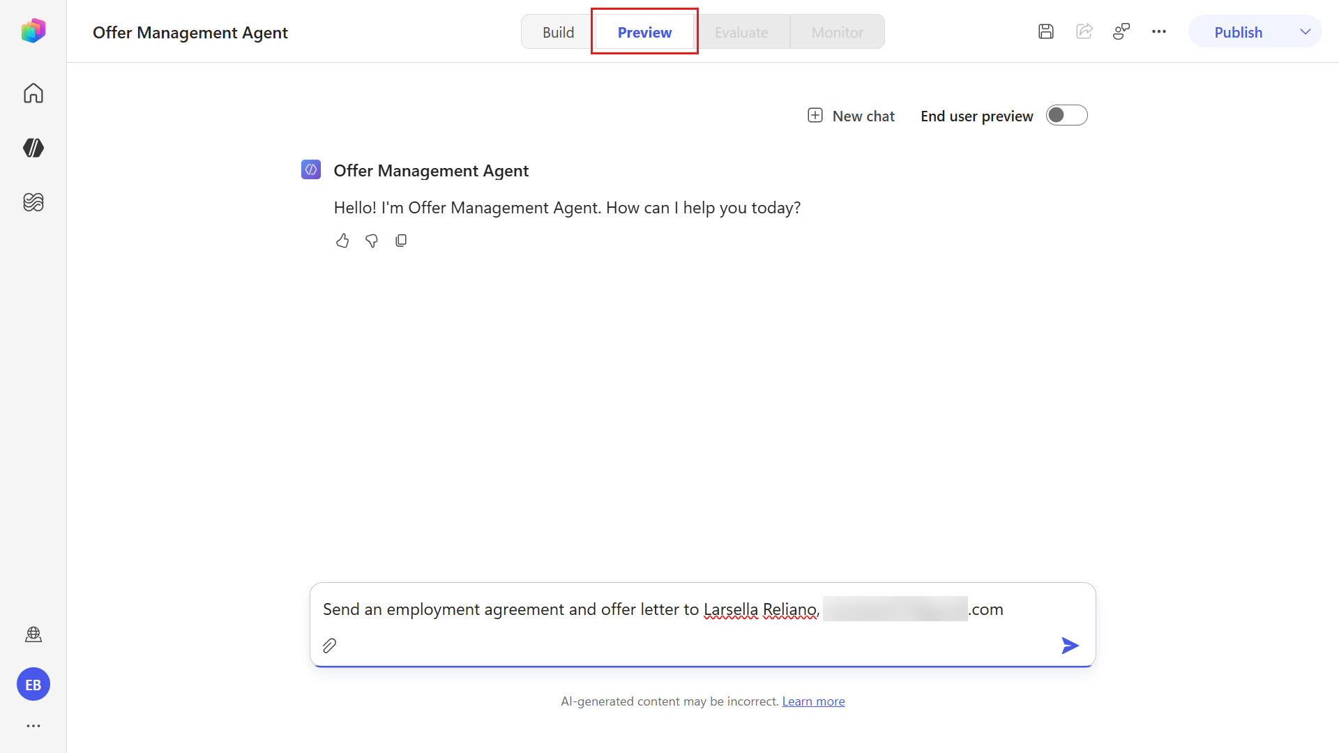 Test agent