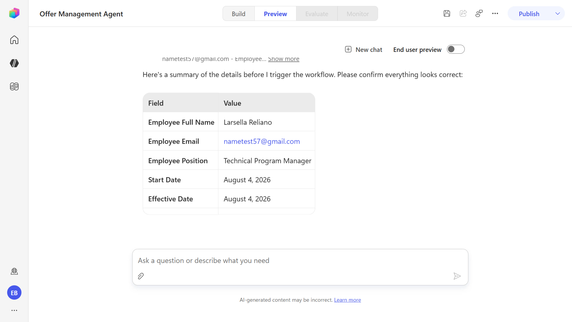 Review mapped information